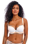 Freya Fascinate Molded Plunge Bra White Fascinate Molded Bra White