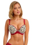 Freya Cherish Me Moulded Plunge Bra Red Leopard Cherish Me Moulded Bra Red Leopard