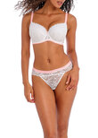 Freya Offbeat Padded Half Cup Bra White Offbeat Half Cup Bra White