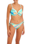 Summer Reef Plunge Bikini Top Aqua