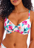 Freya Palm Paradise Plunge Bikini Top White Palm Paradise Plunge Bikini Top White