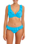 Jewel Cove Bikini Plunge Plain Turquoise