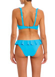 Jewel Cove Bikini Plunge Plain Turquoise