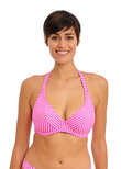 Jewel Cove Halter Bikini Top Stripe Raspberry