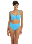 Jewel Cove Slip Bikini taille haute Plain Turquoise
