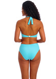 Jewel Cove Slip Bikini taille haute Stripe Turquoise