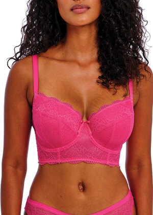 Freya Fancies Longline Bra Hot Pink Freya Fancies  Hot Pink