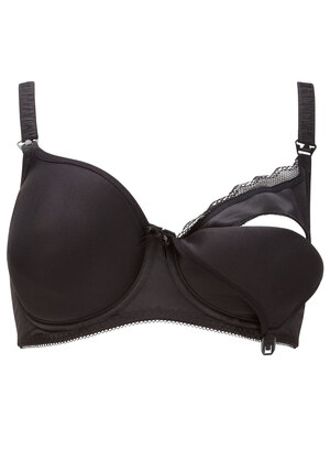 Pure Moulded Nursing Bra Black Pure  Black