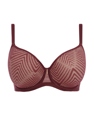 Tailored Moulded Plunge Bra Dark Cherry Tailored  Dark Cherry