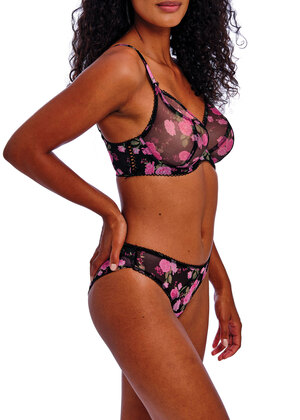 Rose Blossom Plunge Bra Black Rose Rose Blossom  Black Rose