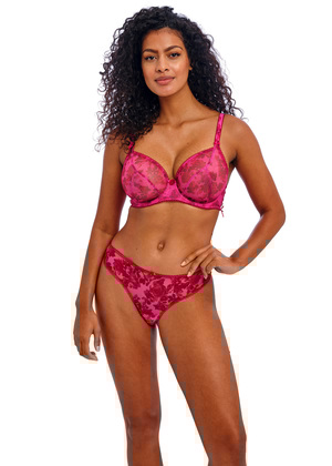 Rose Blossom Plunge Bra Red Rose Rose Blossom  Red Rose