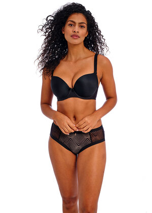 Deco Moulded Plunge Bra Black Deco  Black