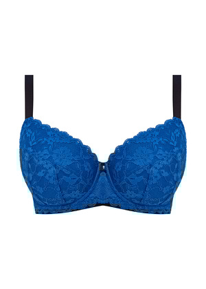 Offbeat Padded Half Cup Bra Dazzling Blue Offbeat  Dazzling Blue