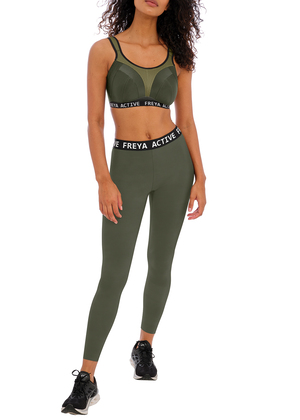 Dynamic Bügelloser Crop Top Sport-BH Khaki Dynamic  Khaki