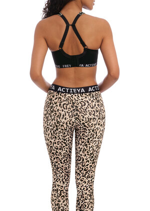 Dynamic Soft Cup Crop Top Sports Bra Pure Leopard Black Dynamic  Pure Leopard Black