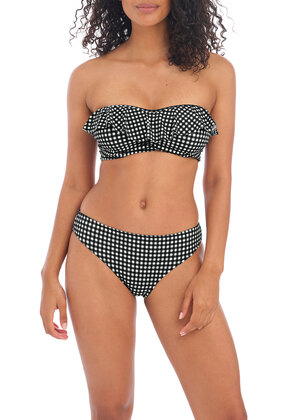 Check In Bandeau Bikini Top Monochrome Check In  Monochrome