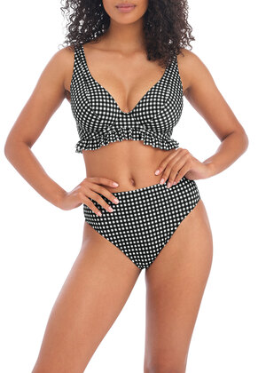 Check In High Apex Bikini Top Monochrome Check In  Monochrome