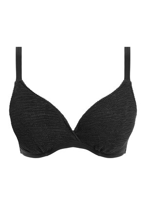 Ibiza Waves Plunge Bikini Top Black Ibiza Waves  Black