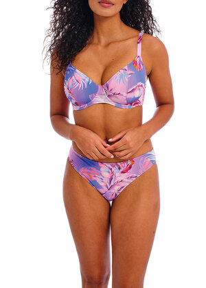 Miami Sunset Plunge Bikini Top Cassis Miami Sunset  Cassis