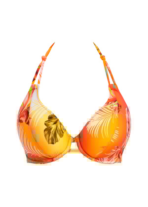 Miami Sunset Halter Bikini Top Papaya Miami Sunset  Papaya