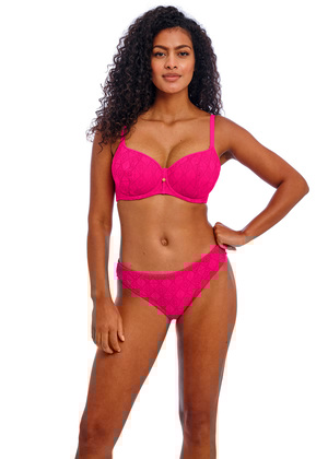 Nomad Nights Wattiertes Sweetheart Bikinitop Fuchsia Nomad Nights  Fuchsia