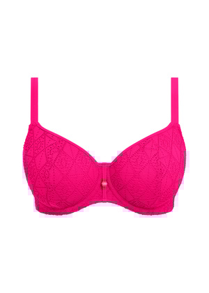 Nomad Nights Wattiertes Sweetheart Bikinitop Fuchsia Nomad Nights  Fuchsia