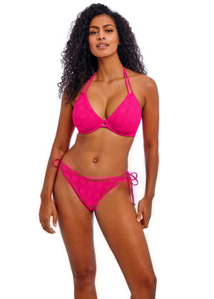 Nomad Nights Halter Bikini Top Fuchsia Nomad Nights  Fuchsia