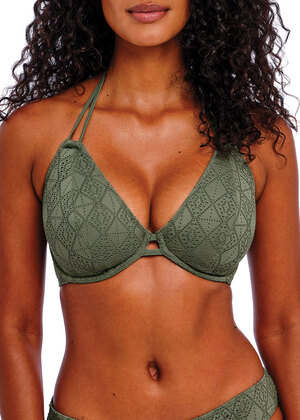 Nomad Nights Halter Bikini Top Sage Nomad Nights  Sage
