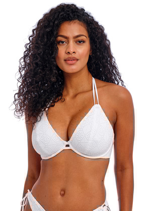 Nomad Nights Halter Bikini Top White Nomad Nights  White