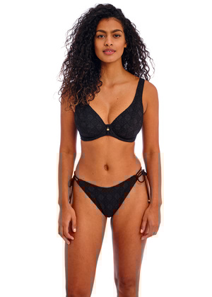 Nomad Nights High Apex Bikini Top Black Nomad Nights  Black