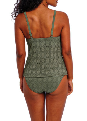 Nomad Nights Plunge Tankini Top Sage Nomad Nights  Sage