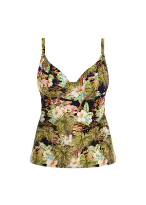 Bahama Shores Plunge Tankini Top Black Bahama Shores  Black