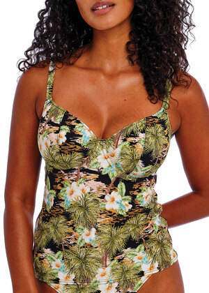 Bahama Shores Plunge Tankini Top Black Bahama Shores  Black