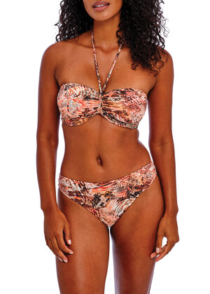 Desert Cat Bandeau Bikini Top Sunset Desert Cat  Sunset