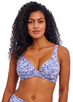 Ocean Breeze High Apex Bikini Top Denim Ocean Breeze  Denim