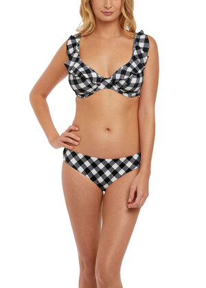 Totally Check High Apex Bikini Top Monochrome Totally Check  Monochrome
