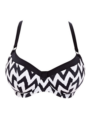 Making Waves Sweetheart Padded Bikini Top Black Making Waves  Black