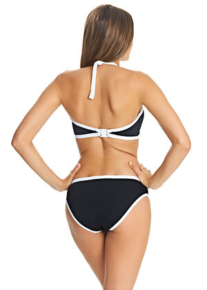 Back To Black High Neck Crop Bikini Top Black Back To Black  Black