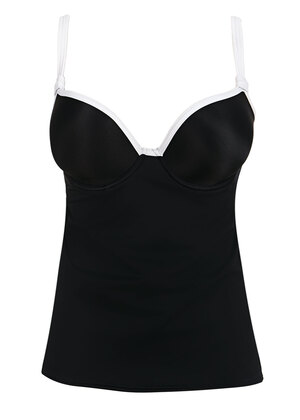 Back To Black Moulded Tankini Top Black Back To Black  Black