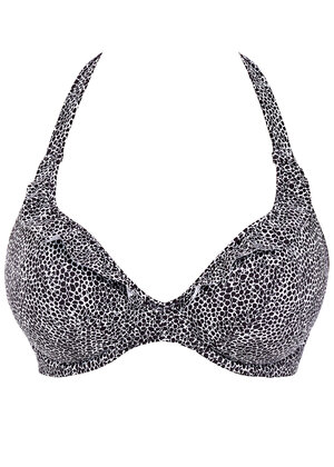 Run Wild Banded Halter Bikini Top Black Run Wild  Black