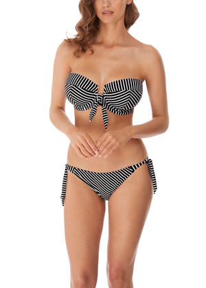 Beach Hut Bandeau Bikini Top Black Beach Hut  Black