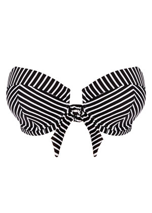 Beach Hut Bandeau Bikini Top Black Beach Hut  Black