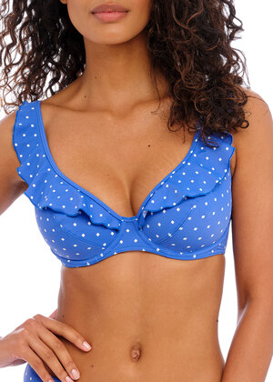 Jewel Cove High Apex Bikini Top Azure Jewel Cove  Azure
