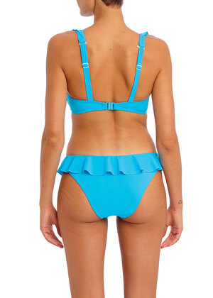 Jewel Cove High Apex Bikini Top Plain Turquoise Jewel Cove  Plain Turquoise