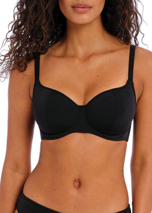 Jewel Cove Sweetheart Padded Bikini Top Plain Black Jewel Cove  Plain Black
