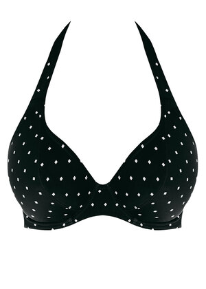 Jewel Cove Halter Bikini Top Black Jewel Cove  Black