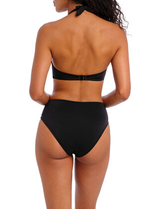 Jewel Cove Halter Bikini Top Plain Black Jewel Cove  Plain Black