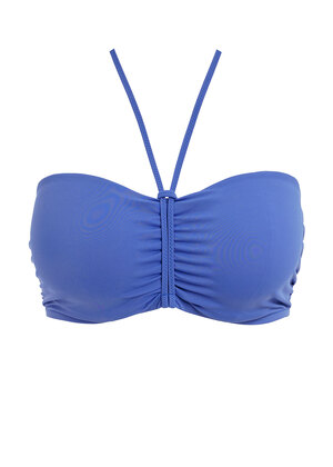 Jewel Cove Bandeau Bikini Top Plain Azure Jewel Cove  Plain Azure