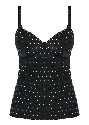 Jewel Cove Plunge Tankini Top Black Jewel Cove  Black