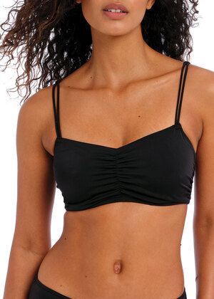 Jewel Cove Bralette Bikini Top Plain Black Jewel Cove  Plain Black